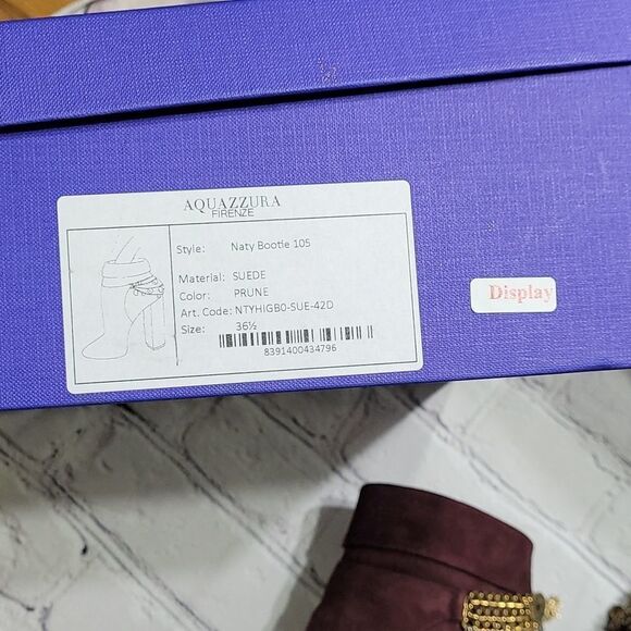 Rich Purple Aquazzura 'Naty' Boot - 36.5 - Picture 12 of 12